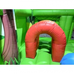 Hot sale Children's Fun World Green Jungle inflatable bouncer bouncy castle amusement park