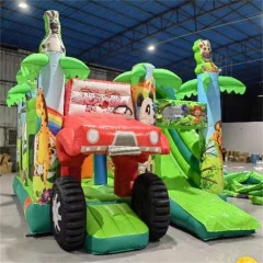 Hot sale Children's Fun World Green Jungle inflatable bouncer bouncy castle amusement park