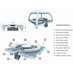 Hi Inflatable Floating Dock Inflatable Swim Platform Water Lounge/floating boat dock for sale