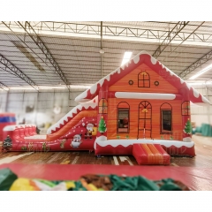 2023 hot sale Christmas Santa Claus bounce house commercial inflatable bouncer slide for sale