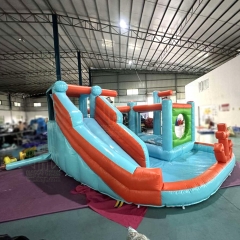 Commercial Pirate theme kid playground toy games inflatable bouncy castle with slide for hot sales