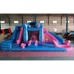 2023 Customized outdoor water park mermaid pool water slides inflatable slide inflatable Bouncer water slide for adult