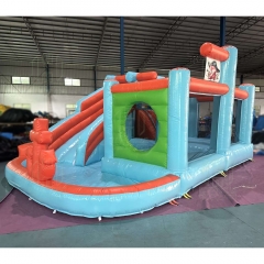 Commercial Pirate theme kid playground toy games inflatable bouncy castle with slide for hot sales