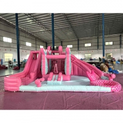 Customized outdoor water park mermaid pool water slides inflatable slide inflatable Bouncer water slide