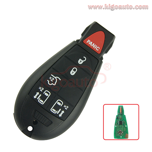 #9 Fobik key remote 5 button with panic 434Mhz IYZ-C01C for Dodge Grand Caravan 2009 2010 2011 2012