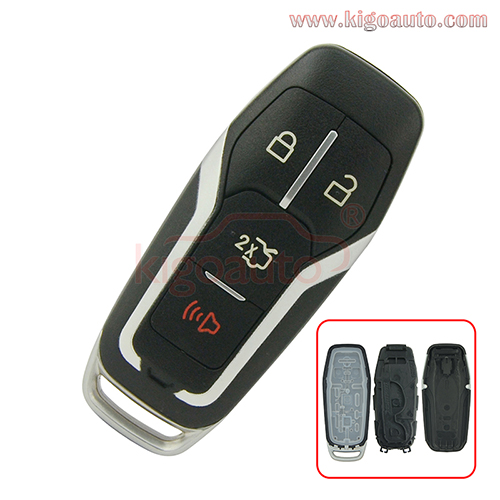 FCC M3N-A2C31243800 Smart key case 4 button for Ford Fusion P/N 164-R8109