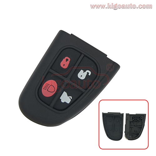 FCC NHVWB1U241 Remote key fob shell case 4 button 1X43-15K601-AD for Jaguar X S XJ XK 2002 2003 2004 2005 2006 2007 2008