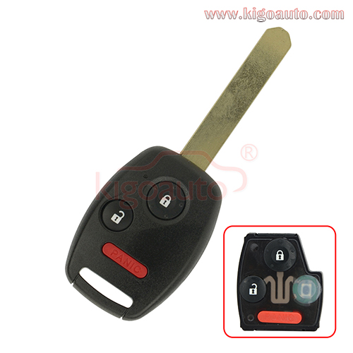 FCC OUCG8D-380H-A remote key 2 button with panic 313.8Mhz 315mhz for Honda Accord 2003 - 2007