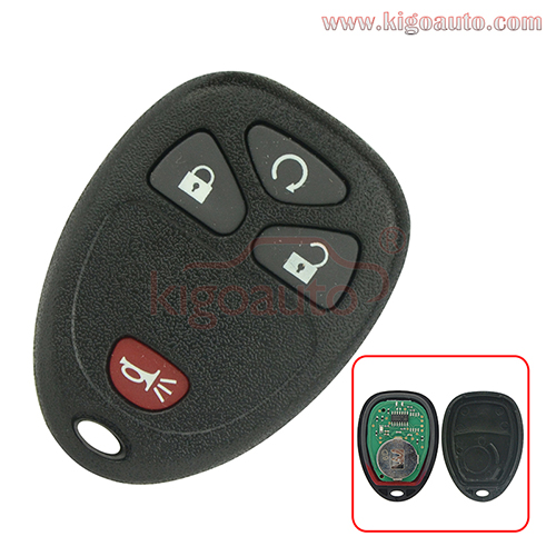 15913421 20952474 FCC OUC60270 / OUC60221 Remote fob 315Mhz/434Mhz ASK 4 button for GM Buick Chevrolet GMC 2007-2013