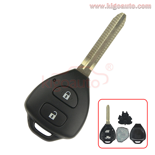 TOKAI RIKA Remote key 2 button TOY43 434Mhz 314mhz G chip 4D67 chip for Toyota HILUX Fortuner 2008 2009