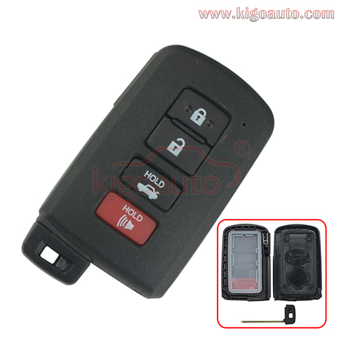 FCC HYQ14FBA Smart key case 4 button for Toyota Camry Avalon P/N 89904-06140
