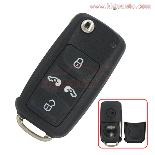 P/N 7NO 838 202K Remote key shell 4 button for Volkswagen 7NO838202K