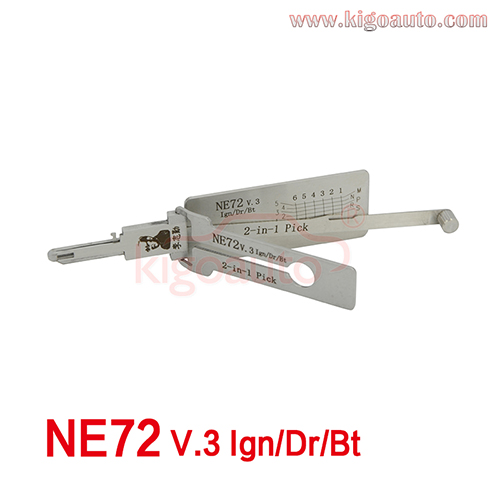 LISHI 2in1 PICK NE72 V.3 Ign/Dr/Bt