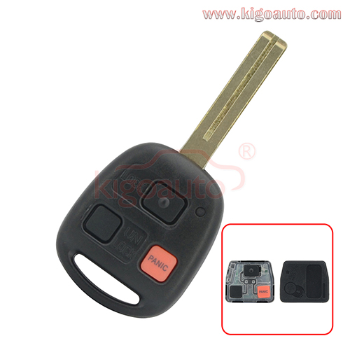 FCC HYQ1512V Remote key 3 button TOY48 short 315Mhz for Lexus GX470