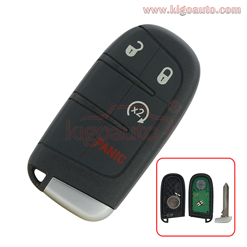 FCC M3N-40821302 Smart key 4 button 434Mhz 46 chip for Dodge Durango Jeep Grand Cherokee 2014-2020 PN: 68066350AD 68143500AC