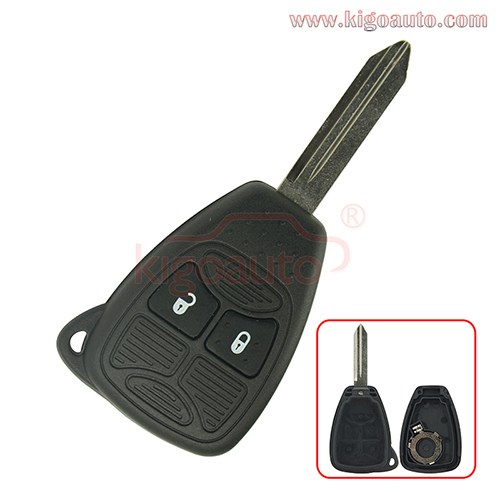 Remote head key shell 2 button for Chrysler Dodge 300C Caliber Nitro Voyager