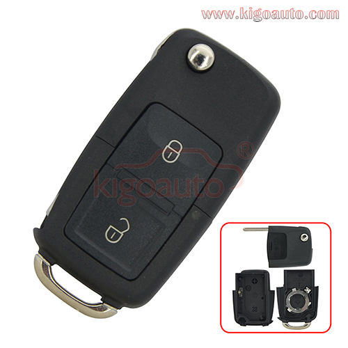 1J0959753N Remote key shell 2 button for VW Skoda Passat Golf Jetta 2000