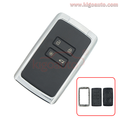 New Style 4 Button Smart Remote Key Fob Card key shell for Renault Kadjar Megane 4 Talisman Espace 5 2016-2019