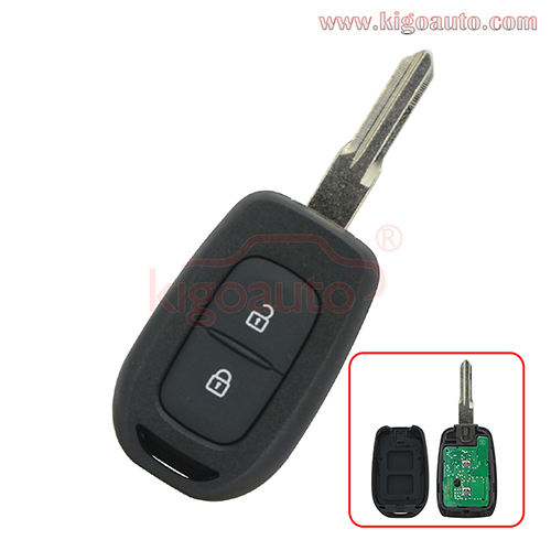 Remote key 2 button HU136 blade 433Mhz FSK Hitag AES-4A Chip  for Renault Duster Lodgy Dokker Sandero Dacia Logan 2013-2016
