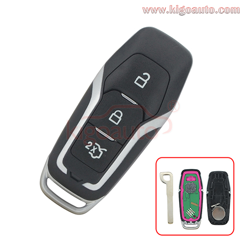 PN DS7T-15K601-DB 1941607 Smart key 3 button 433Mhz HITAG-Pro ID49 chip for Ford New Mondeo Galaxy S-Max Edge