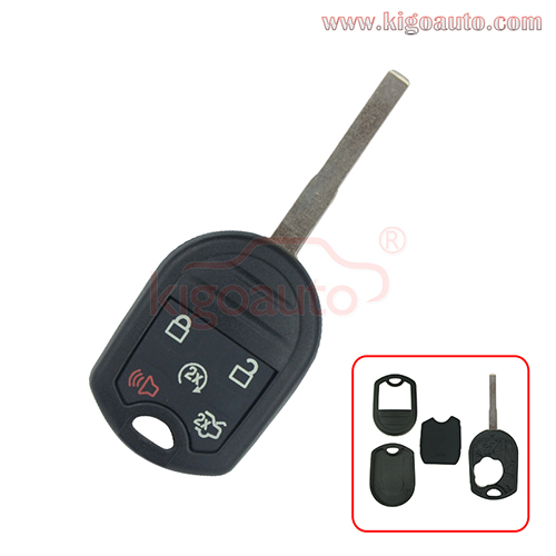 Remote head key shell 5 button HU101 high security blade for Ford Escape Fiesta Transit 2016 2017