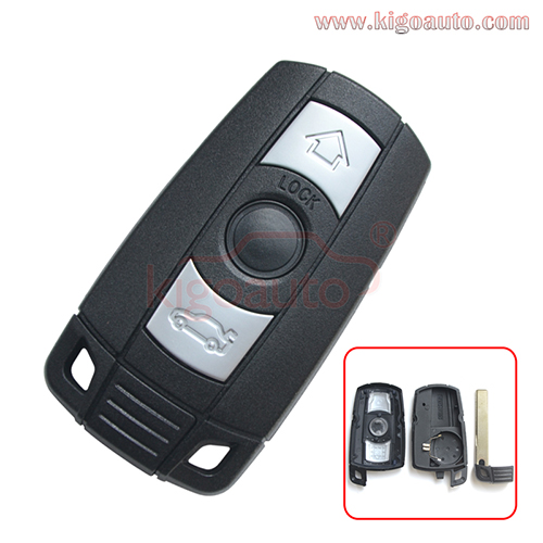 Smart key case 3 button for BMW 1,3,5 SERIES E36 E87 E90 E91 X5 X6 Z4 2006-2013