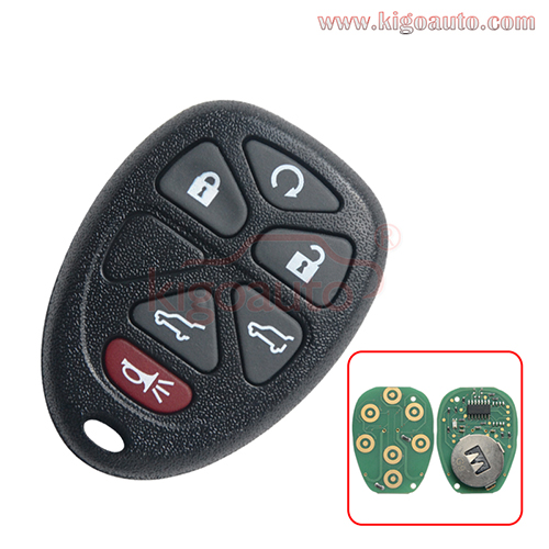 15913427 FCC OUC60270 / OUC60221 Remote fob 6 button 315Mhz/434Mhz  for GMC Cadillac Chevrolet 2007-2015