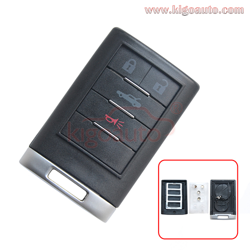 Remote control key case 4 button for Chevrolet Corvette 2009 2010 2011 2012 key fob shell