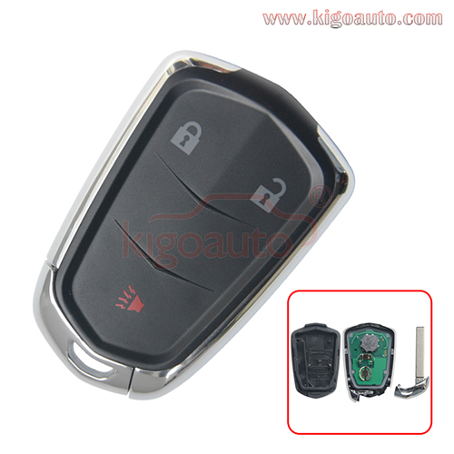 FCC HYQ2EB 433mhz  Smart key 3 button HYQ2AB 315mhz ID46 chip for Cadillac CTS 2014 2015
