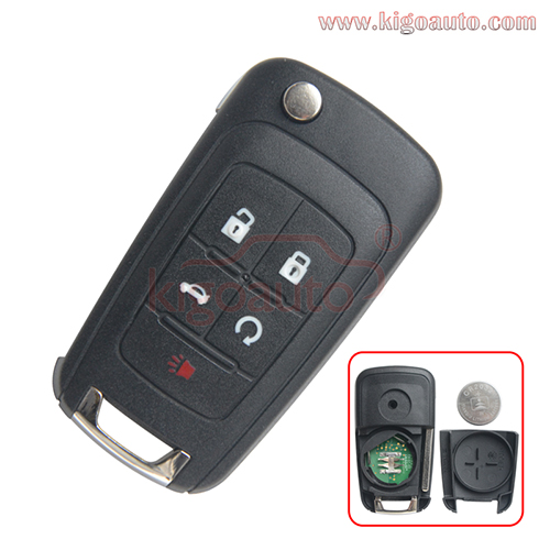 13500226 Remote key 4 button with panic 315Mhz ASK HTAG2 ID46 PCF7941E for Chevrolet Equinox Camaro flip key V2T01060512