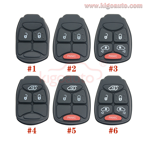 Button pad for FCC OHT Chrysler Dodge Jeep remote head key