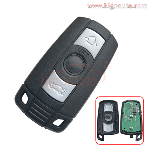 FCC KR55WK49147 Keyless key smart remote 3 button 315mhz 868Mhz ID46-PCF7953 chip for BMW 3 5 series 2006-2010(with comfort access)