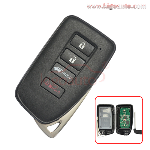 FCC HYQ14FBB Smart key 434MHZ 4 button 8A chip for Lexus RX350 RX450 2016-2020 P/N 89904-0E160(G Board 231451-0010)