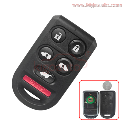 FCC OUCG8D-399H-A Remote key fob 6 button 313.8MHz for Honda Odyssey 2005 - 2010