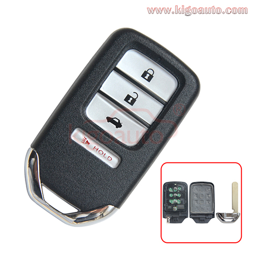 FCC CWTWB1G0090 Smart key 434mhz 4Achip 3 button with panic for Honda Accord Sport 2018-2021 PN 72147-TVA-A11