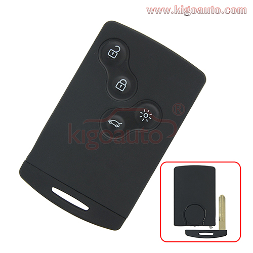 P/N 285970037R Remote Smart Card Key 4 button 433.9mhz PCF7952 for Renault Koleos one button start