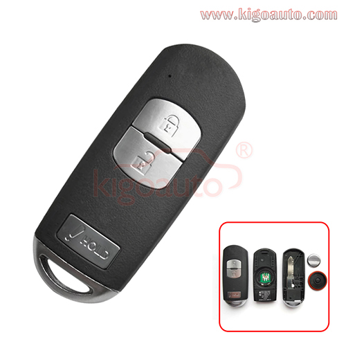 FCC WAZSKE13D01 smart key 3 button 315mhz for Mazda CX-3 CX-5 3 Hatchback Speed 3 2014-2018 PN KDY3-67-5DY Mitsubishi system