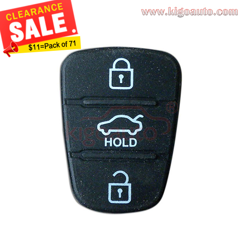 Pack of 71pcs Remote button pad for Kia Hyundai remote key 3 button