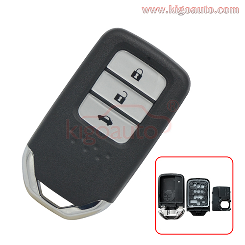 Smart key case shell 3 button for Honda City Fit XRV Vezel Jazz 2014