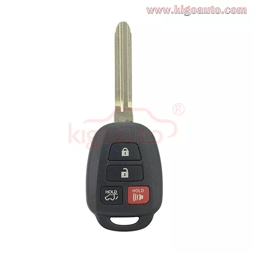 FCC GQ4-52T remote key 4 button 314.4Mhz/434Mhz with G chip/H chip for Toyota RAV4 Highlander Sequoia 2014-2019 P/N 89071-0R100