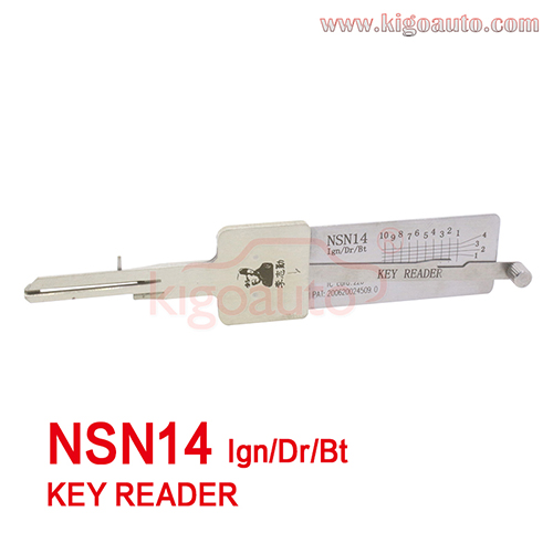 Lishi NSN14 Ign/Dr/Bt key reader