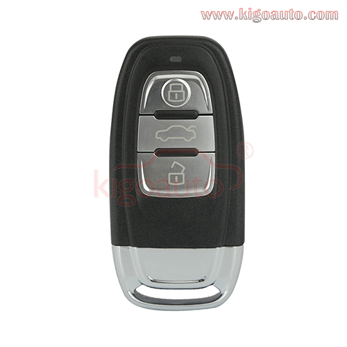 FCC 8T0959754C smart key  remote fob 3button 315mhz 434mhz 868mhz for Audi A4 A5 A6  A8 Q5 Q7 S4 S5  2009 2010 2011 2012