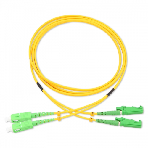 SC/APC-E2000/APC Duplex OS2 9/125 SMF Fiber Patch Cable