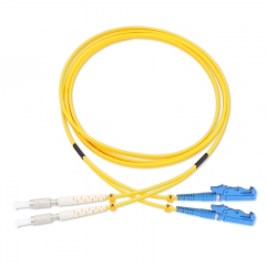 DIN-E2000/UPC Duplex OS2 9/125 SMF Fiber Patch Cable