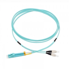 LC/UPC-FC/UPC Duplex OM3 50/125 Multi-mode Fiber Patch Cable