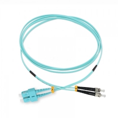 Rollball SC/UPC-ST/UPC Duplex 10G OM4 50/125 Multi-mode Fiber Patch Cable