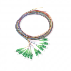 Rollball 12-fiber LC/APC 9/125 Single-mode Color-Coded Fiber Optic Pigtail