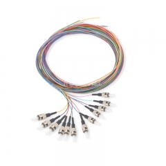 Rollball 12-fiber ST/UPC Multi-mode Color-Coded Fiber Optic Pigtail