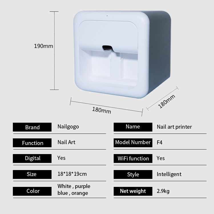 F4 Nail Printer White Color