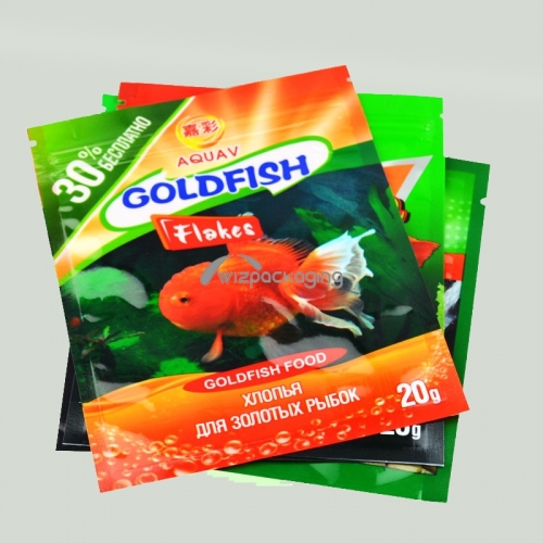 Three Side Seal Fish Food Packaging Bag